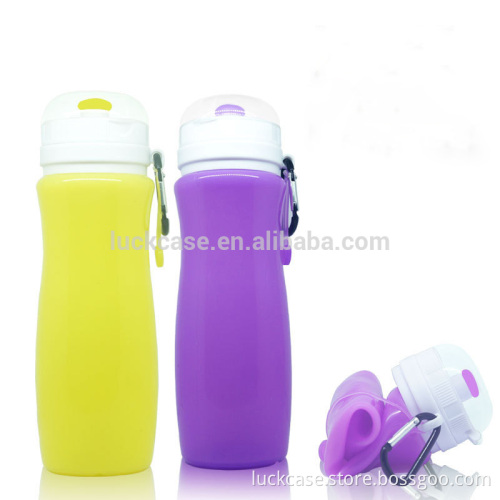 Food Grade Large Capacity Leakproof Outdoor Sports Silicone Folding Water Bottles